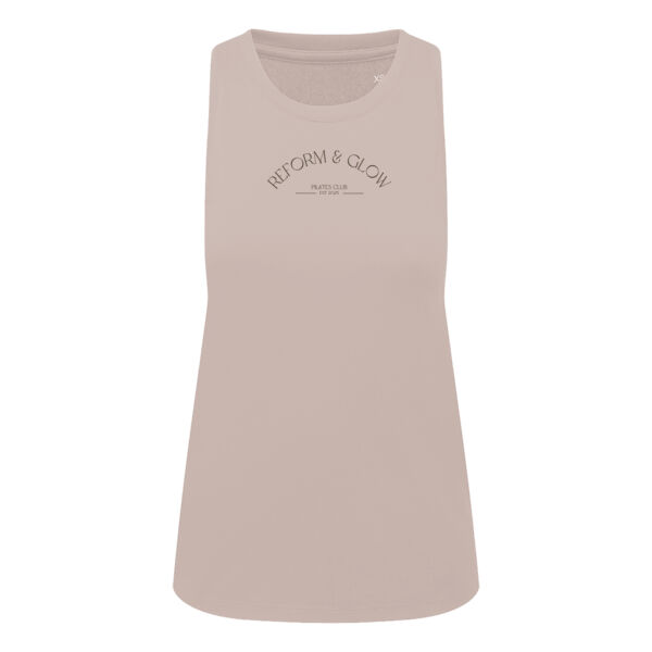 Reform and Glow Pilates vest in brown text Thumbnail